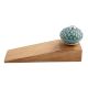 2 Pieces Sage Green And Black Etched Ceramic Wooden Door Stopper